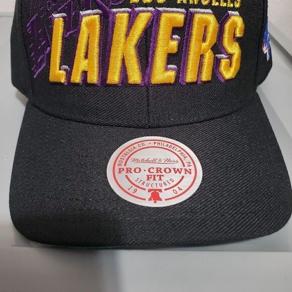 LA Lakers Draft 1996 Shadow Mitchell & Ness Hat Snapback Cap Kobe Bryant NWT - Picture 4 of 11